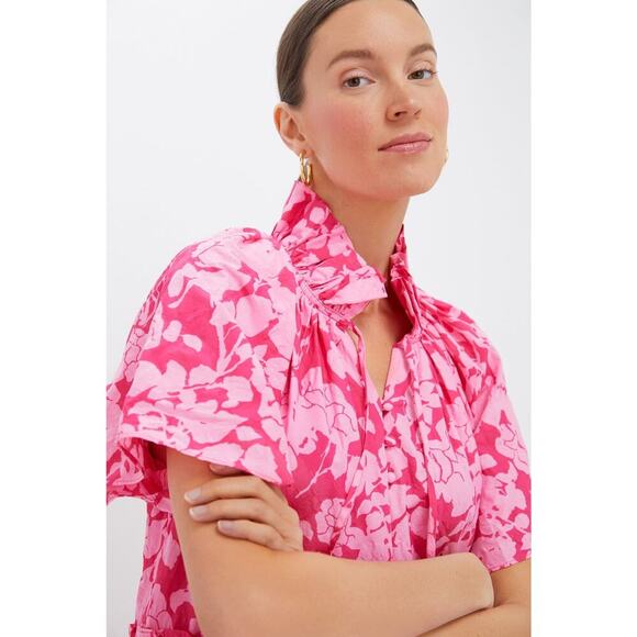 HYACINTH HOUSE Pink Textured Floral Thea Mini Dress Size XL NWT - Picture 6 of 8